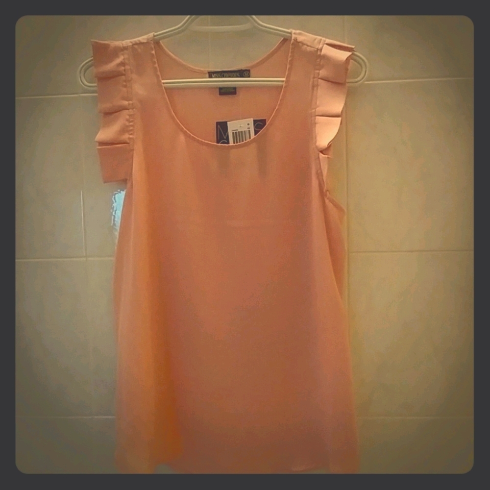Miss Chievous Sheer pink top